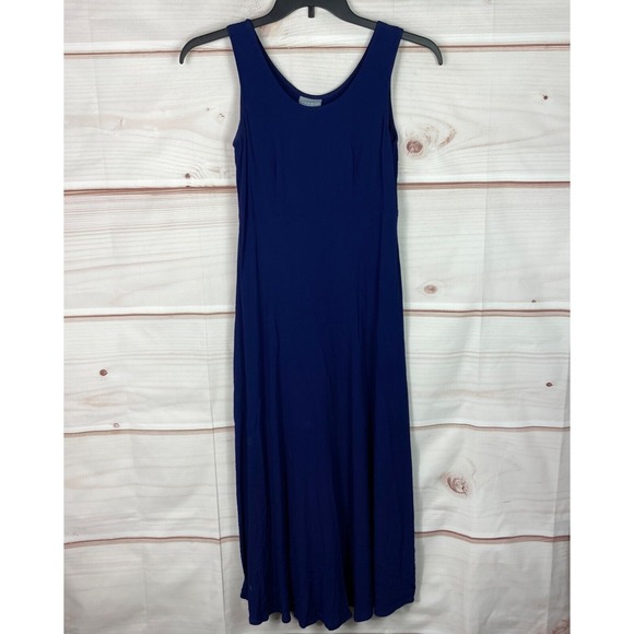 Rabbit Rabbit Rabbit Designs Dresses & Skirts - Rabbit Designs Vintage Dress Womens 6 Blue Maxi Tank Scoop Neck Sleeveless Solid